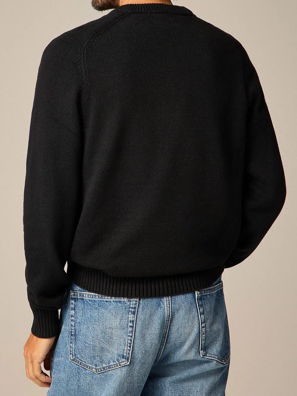 Black Crew Neck Knit Sweater