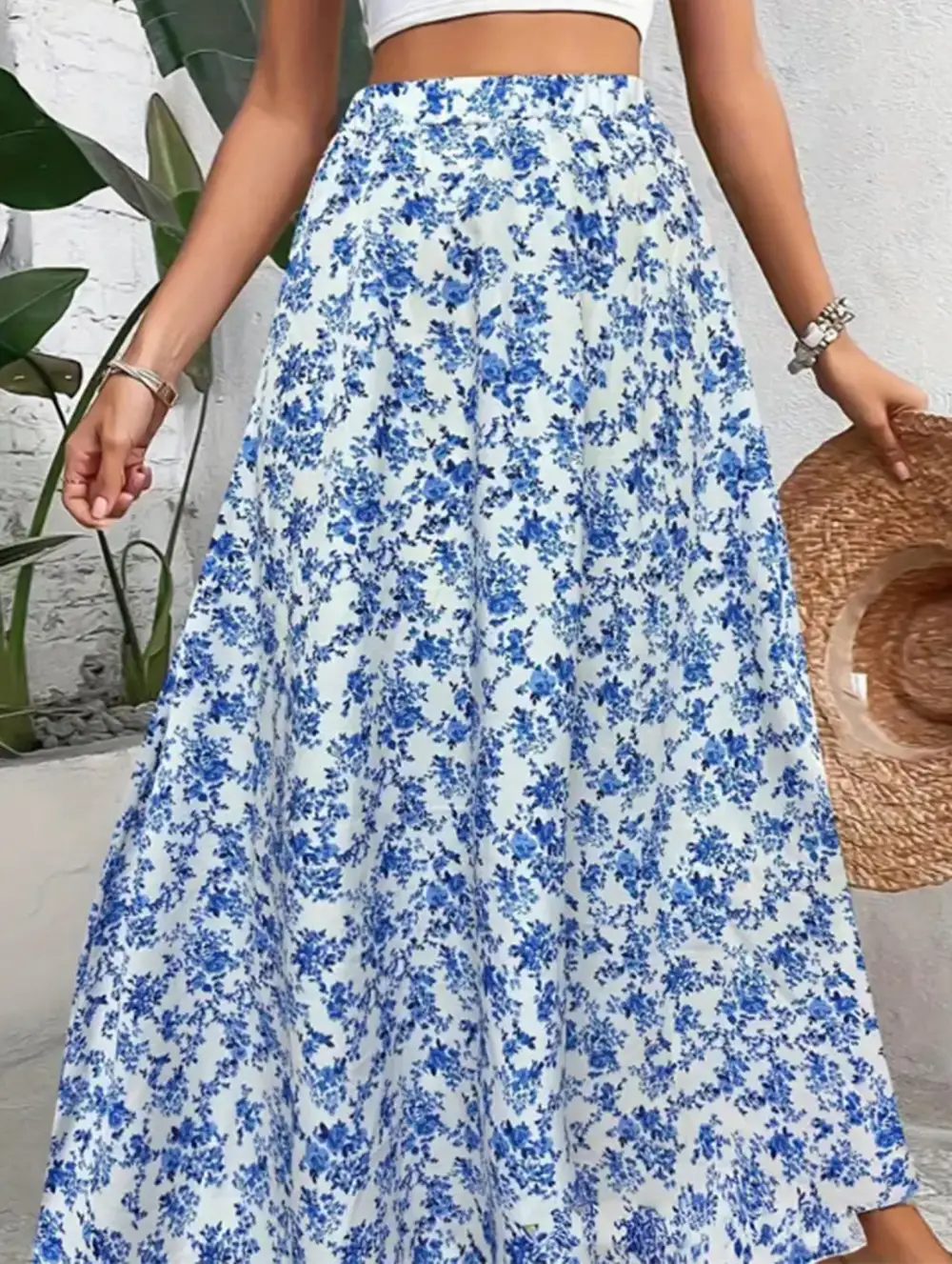 Everyday High Waist Midi Skirt
