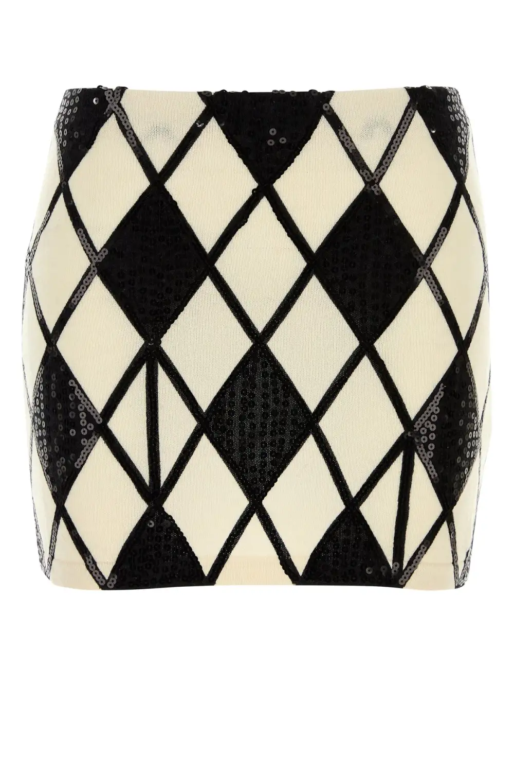 Mini Embroidered Wool-Blend Skirt