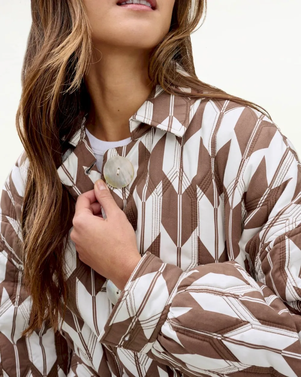 Mary Lawless Lee x Splendid Printed Quilted Jacket