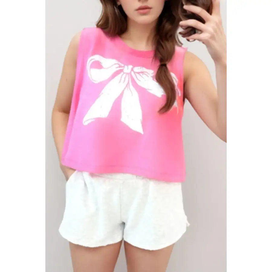 Bow Boxy Fit Tank Top