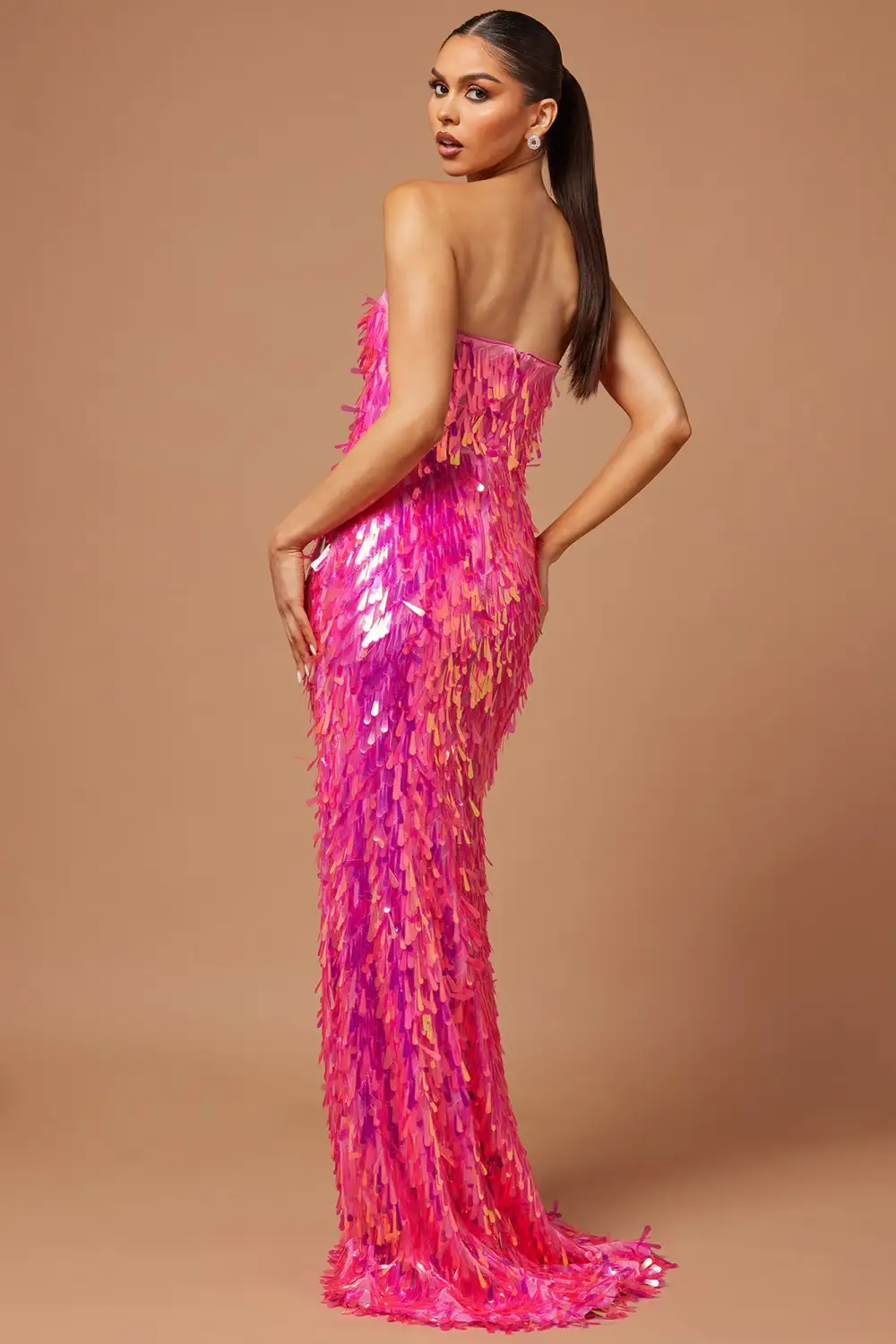 Elle Sequin Gown - Pink
