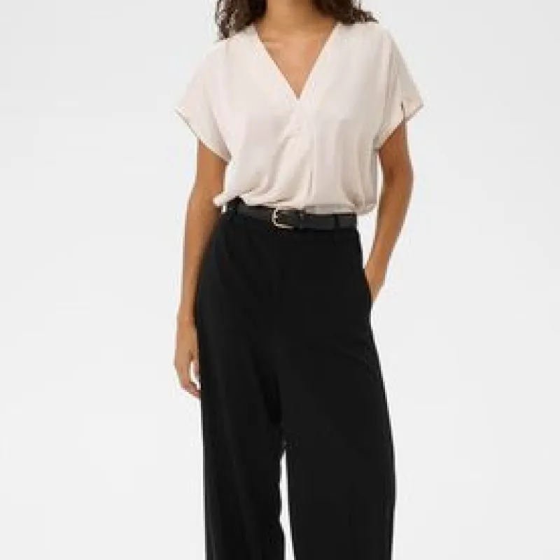 Ribbed V Neck Everyday Top