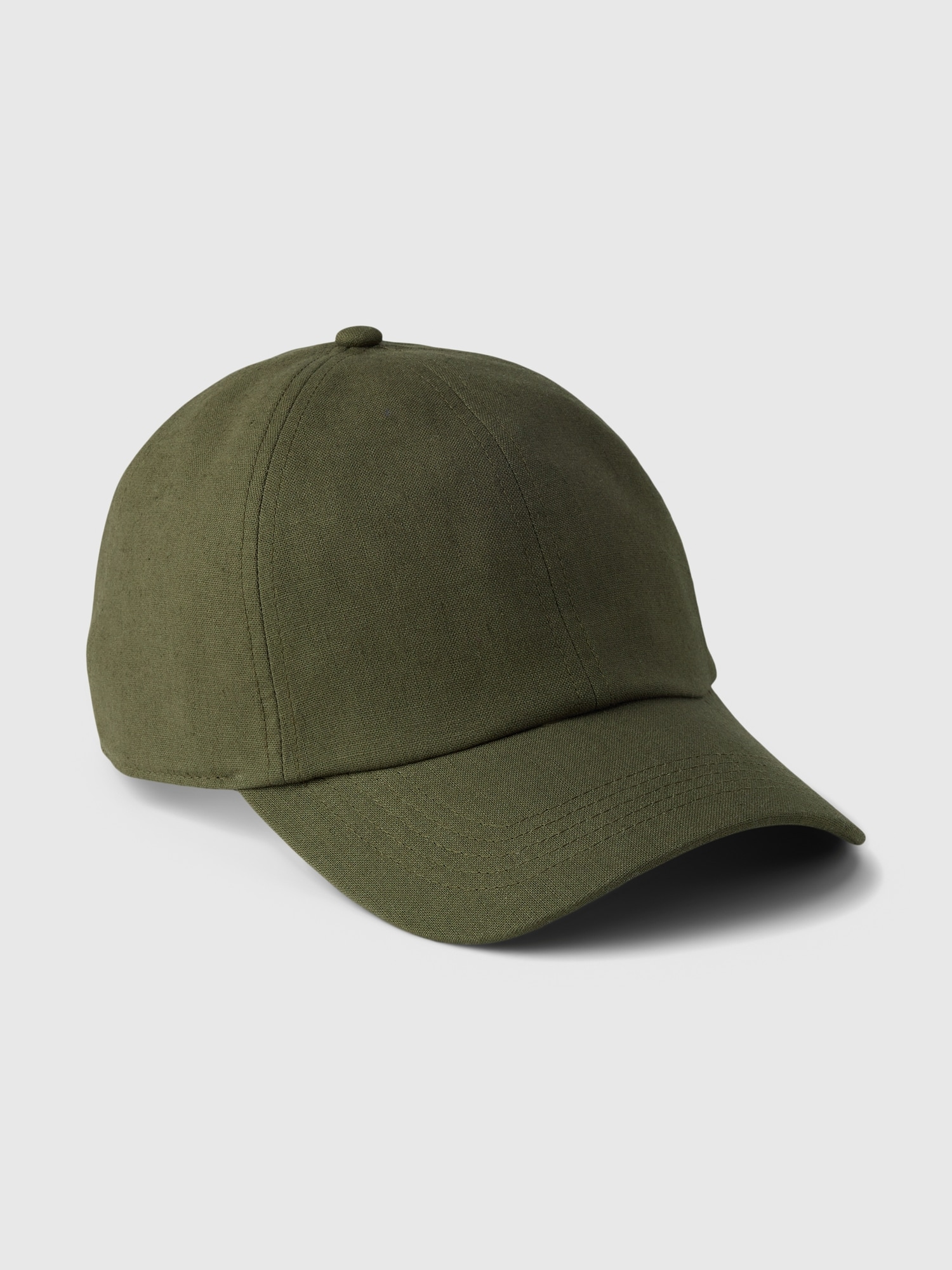 Olive Green Cotton Baseball Cap