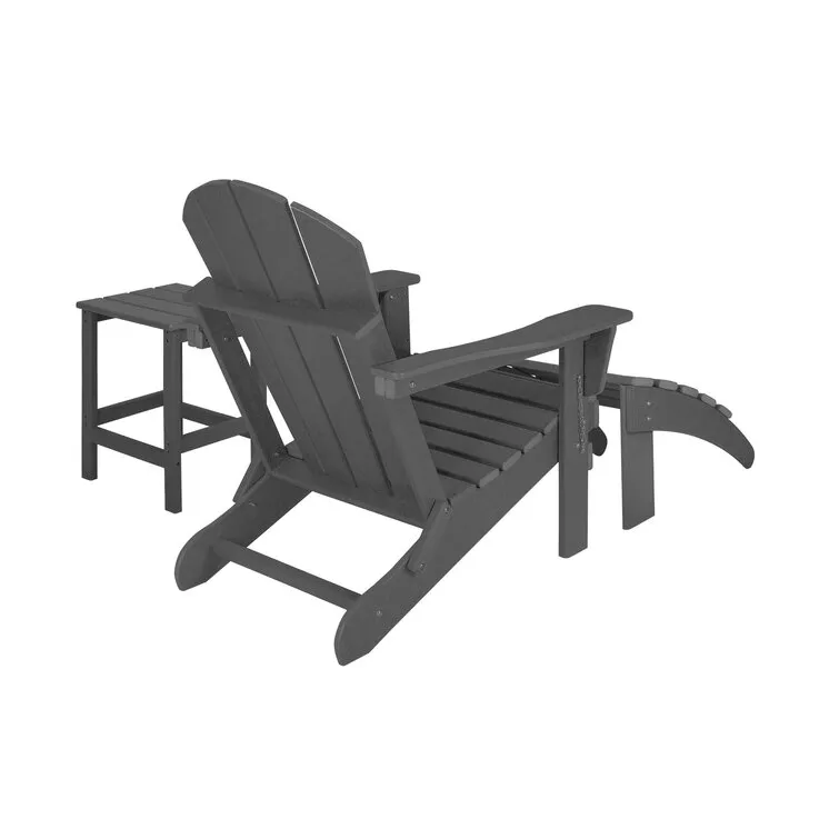 Shawnna Resin Folding Adirondack Chair Ottoman