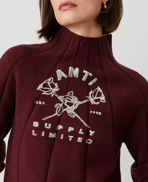 Petite Traveling Stitch Turtleneck Sweater