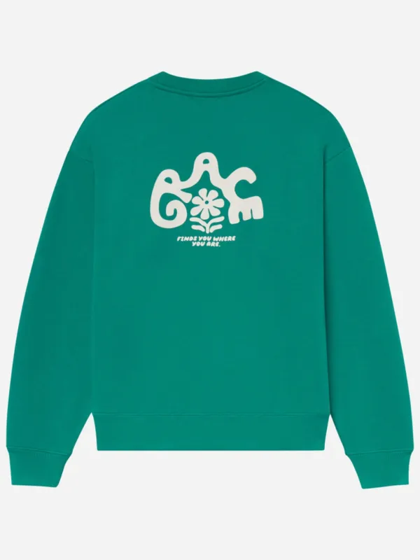 Women's Boho-Inspired Spiritual Graphic Print Long-Sleeve Sweatshirt