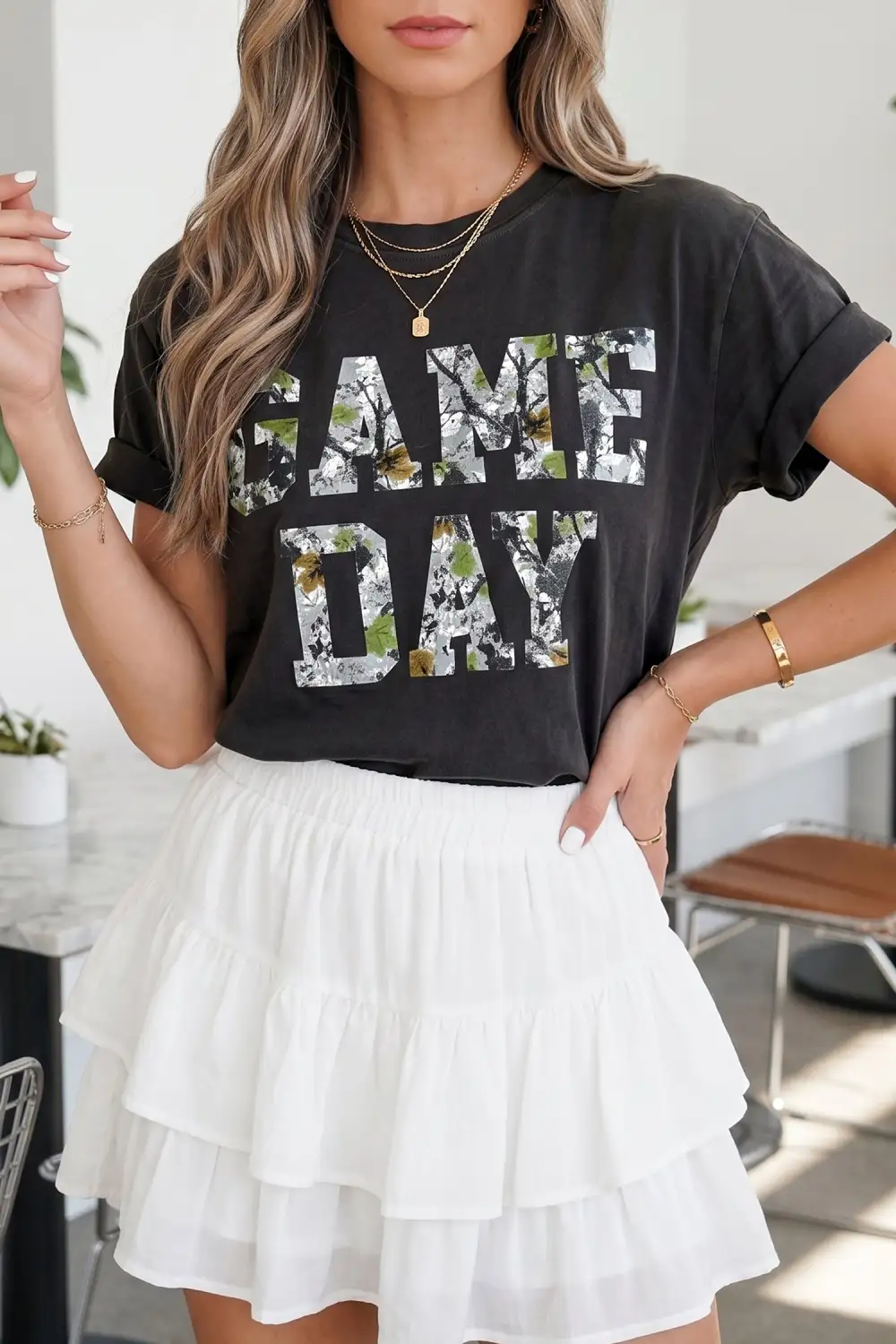 Airy Bloom Casual Tee