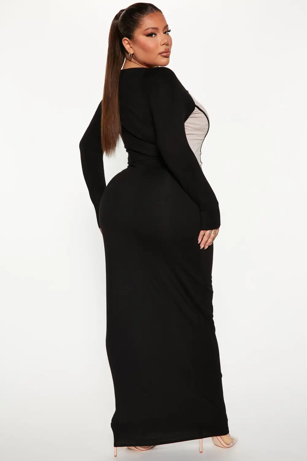 Motor Speed Midi Dress - Taupe/combo