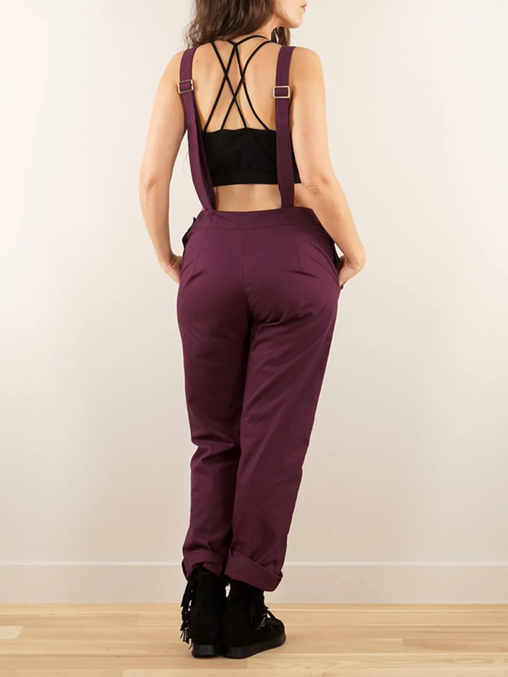 Strappy Bar Back Jumpsuit With Crochet