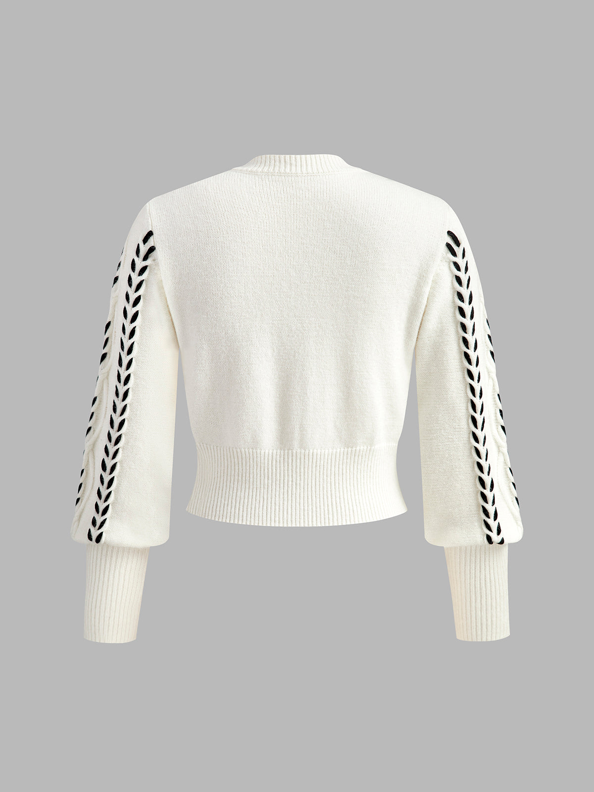 Contrast Binding Cinched Sweater