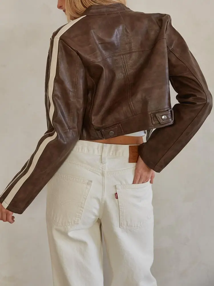 Leather Cropped Jacket
