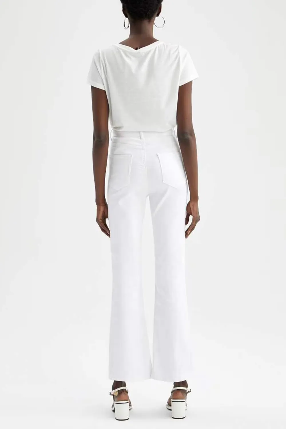 Flared Gabardine Trousers