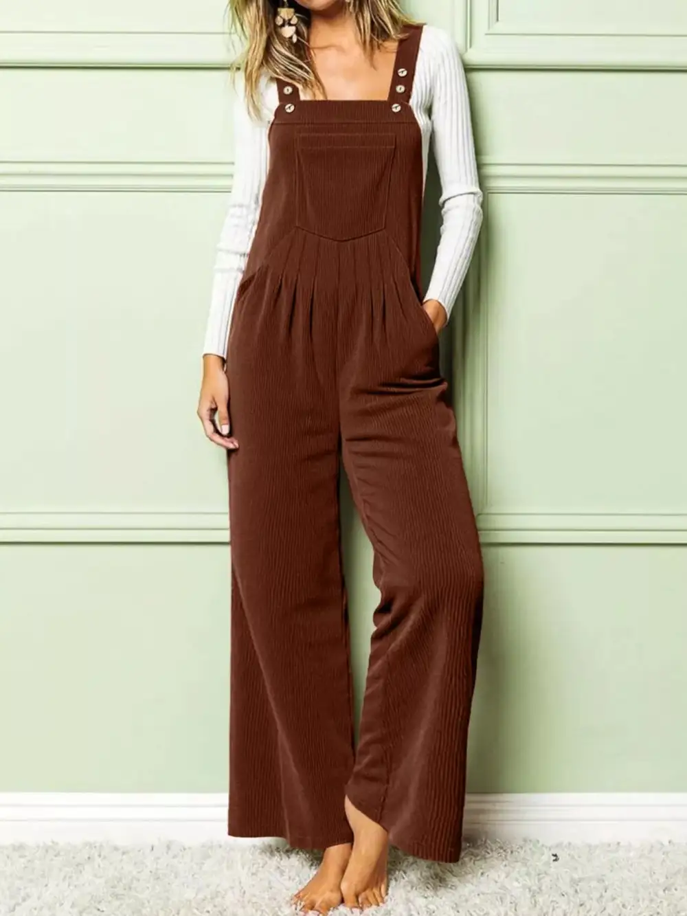 Everyday Pocket Wide Leg Jumpsuit
