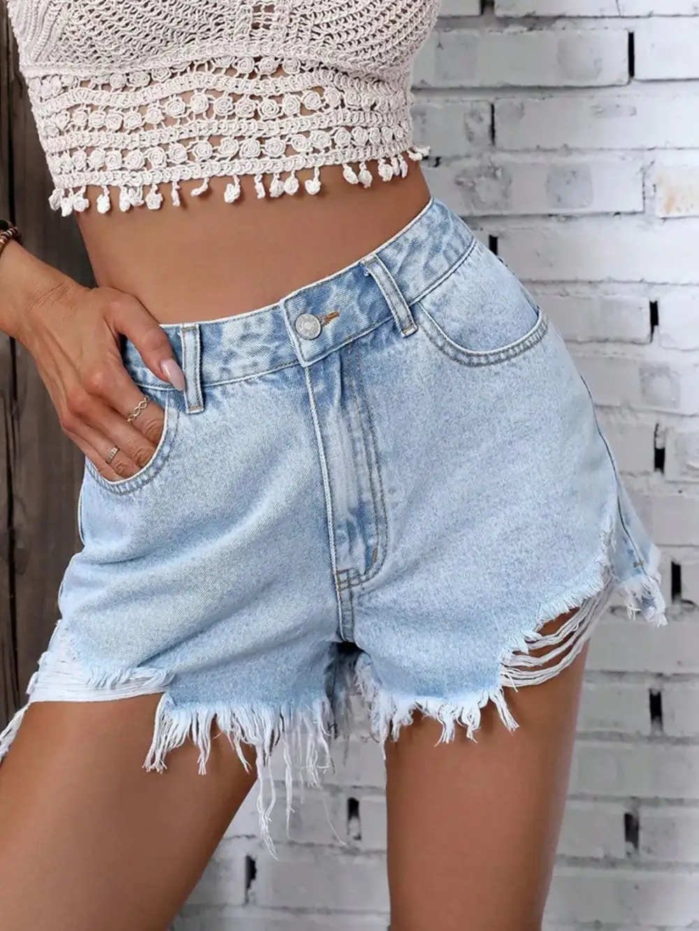 Raw Hem Shorts