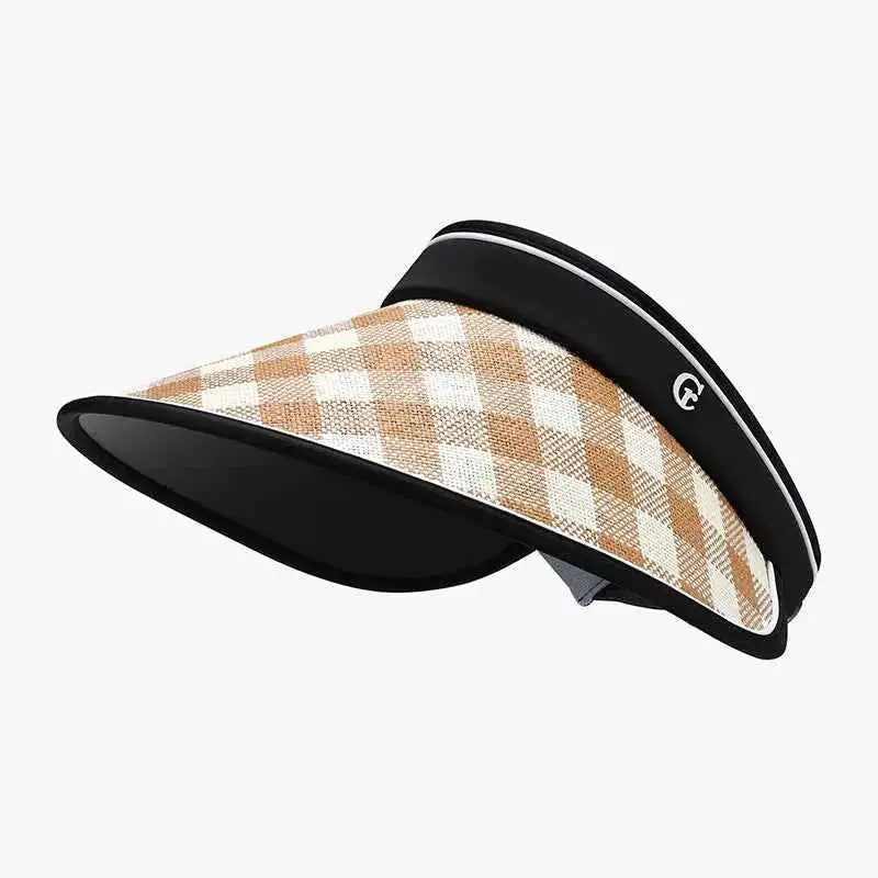 Plaid Natural Grass Hat