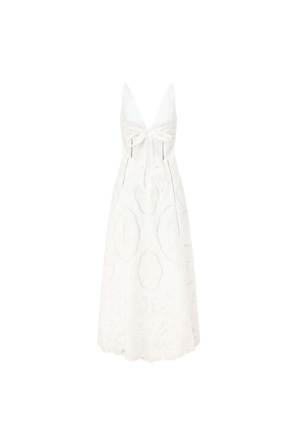 Embroidered V Neck Maxi Dress