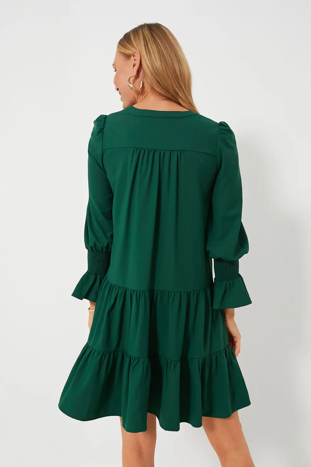 Hunter Green Crepe Kenzo Dress