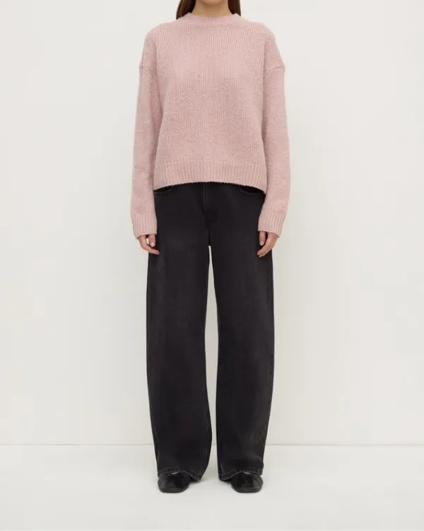 Blush Alpaca Blend Cropped Knit Sweater