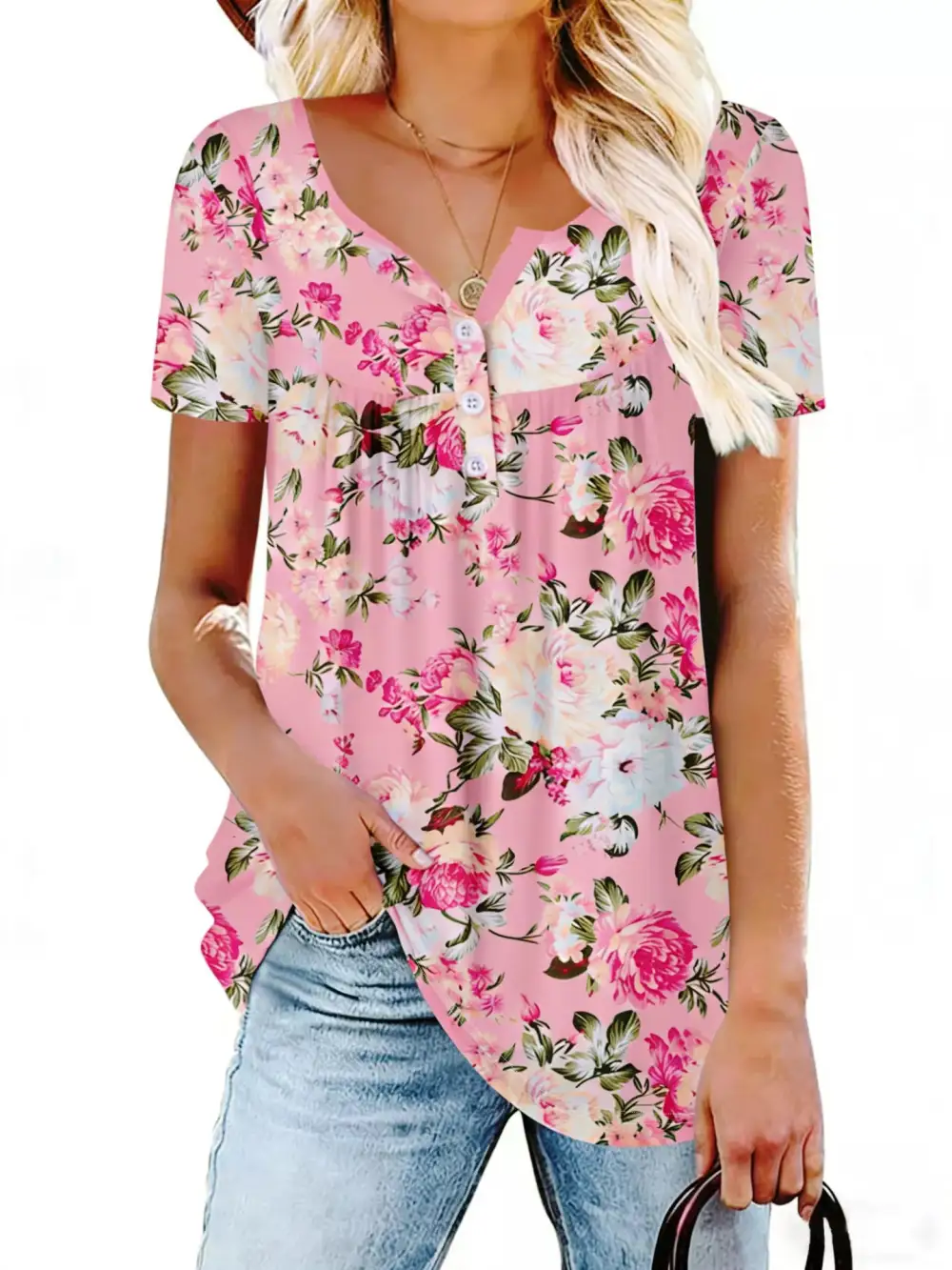 Floral Print Short Sleeve T-Shirt