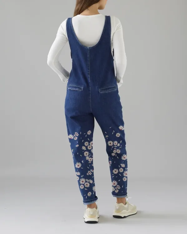 MID BLUE DENIM JUMPSUIT