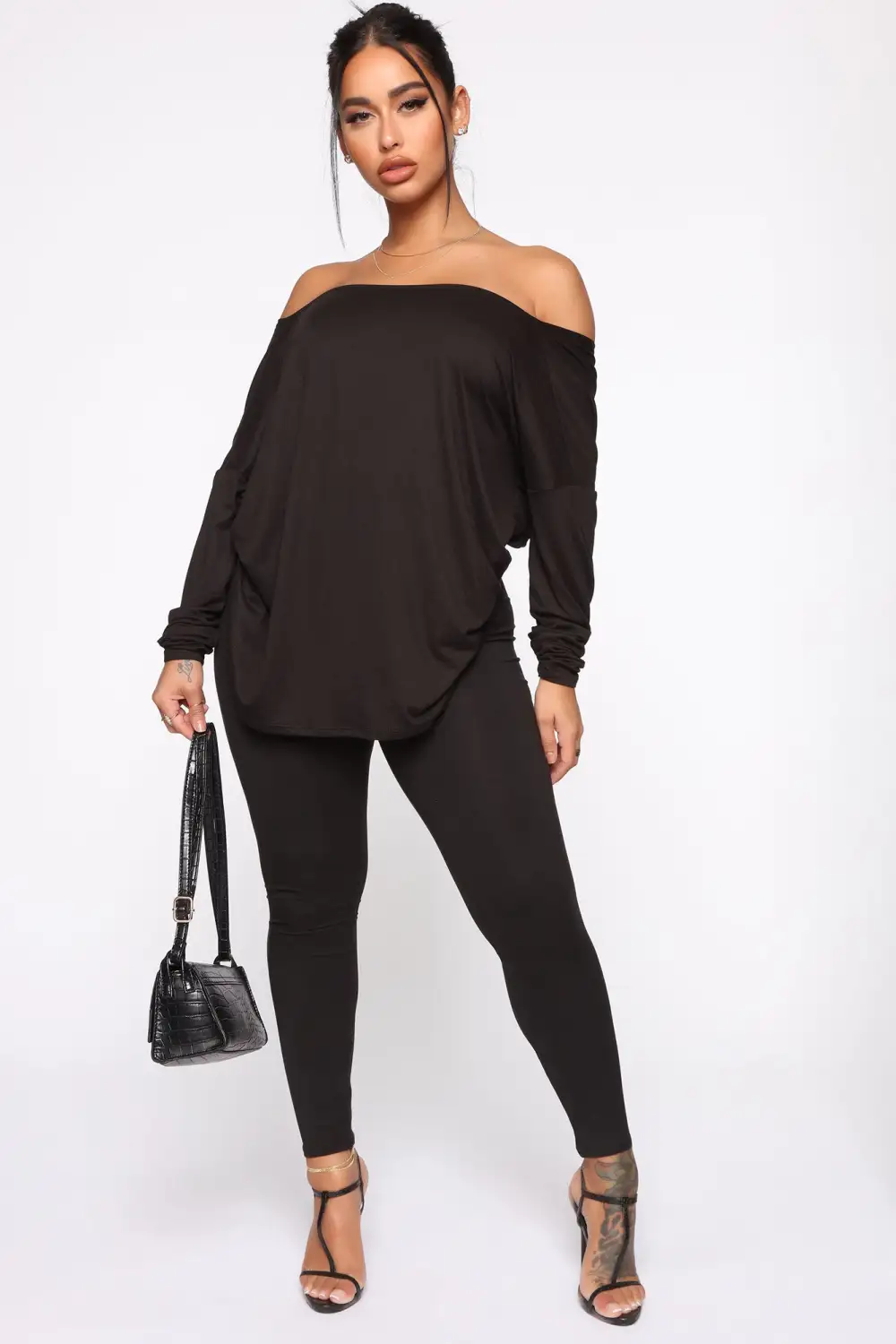 Don't Get This Twisted Pant Set - Black