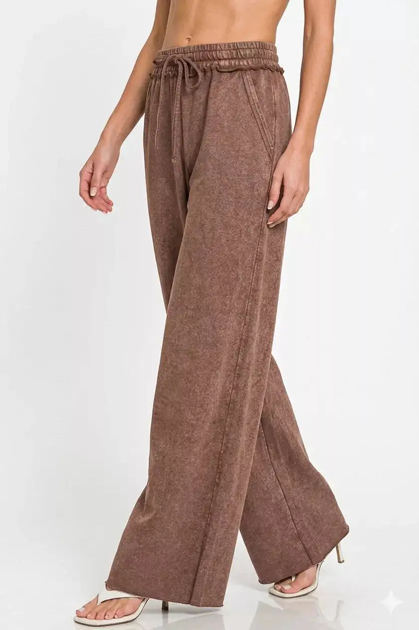 Washed French Terry Sweatpants Pants