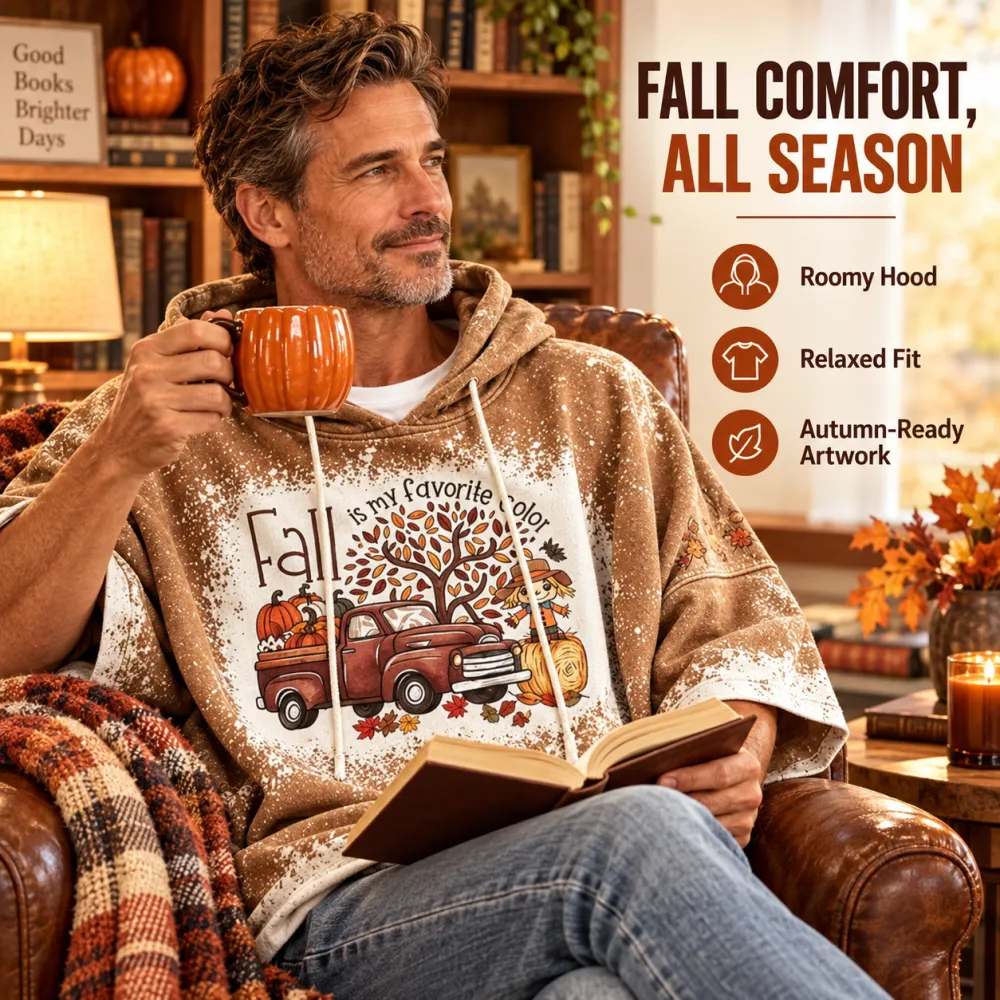 Halloween Hooded Round Neck Loose Sweatshirt