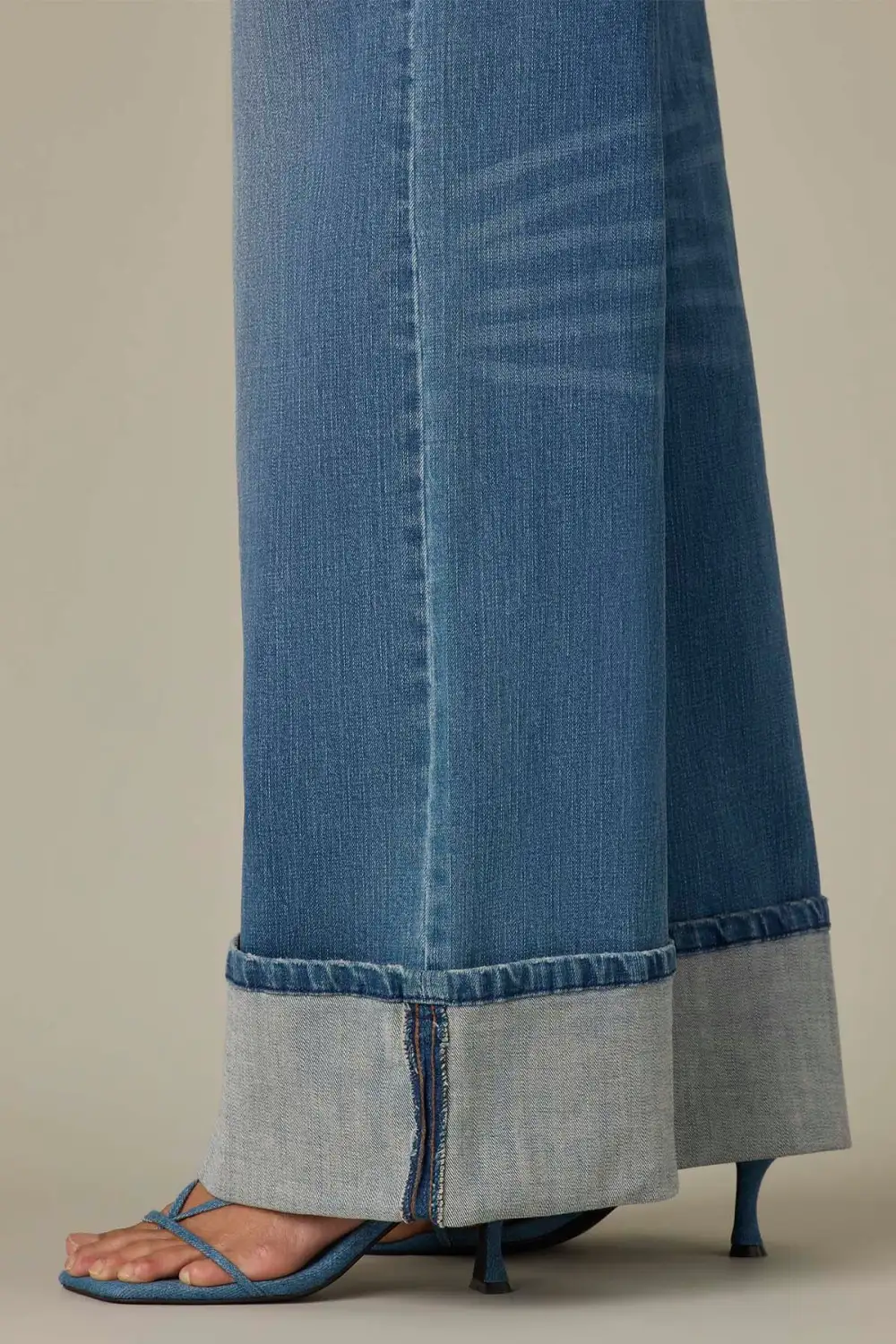 Petite Fixed Cuff Wide Cuff Wide Leg Jeans