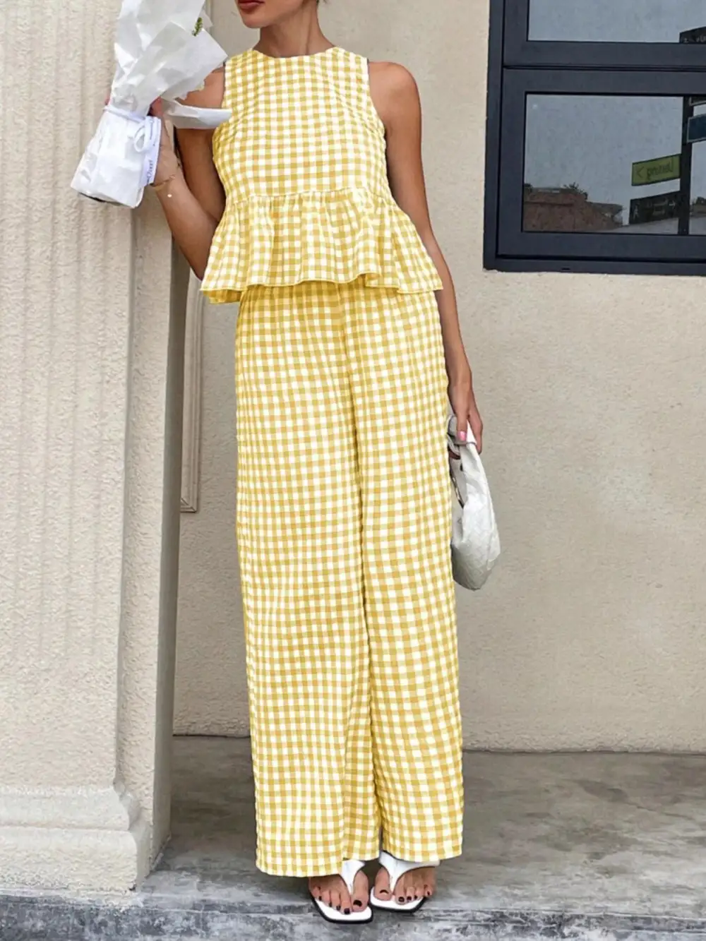 Simple Wide Leg Sleeveless Jumpsuit