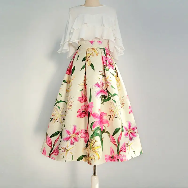 Modern Weekend Everyday Casual Floral Skirt