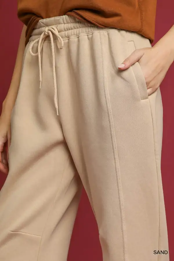 Fleece Jogger Pants With Drawstring