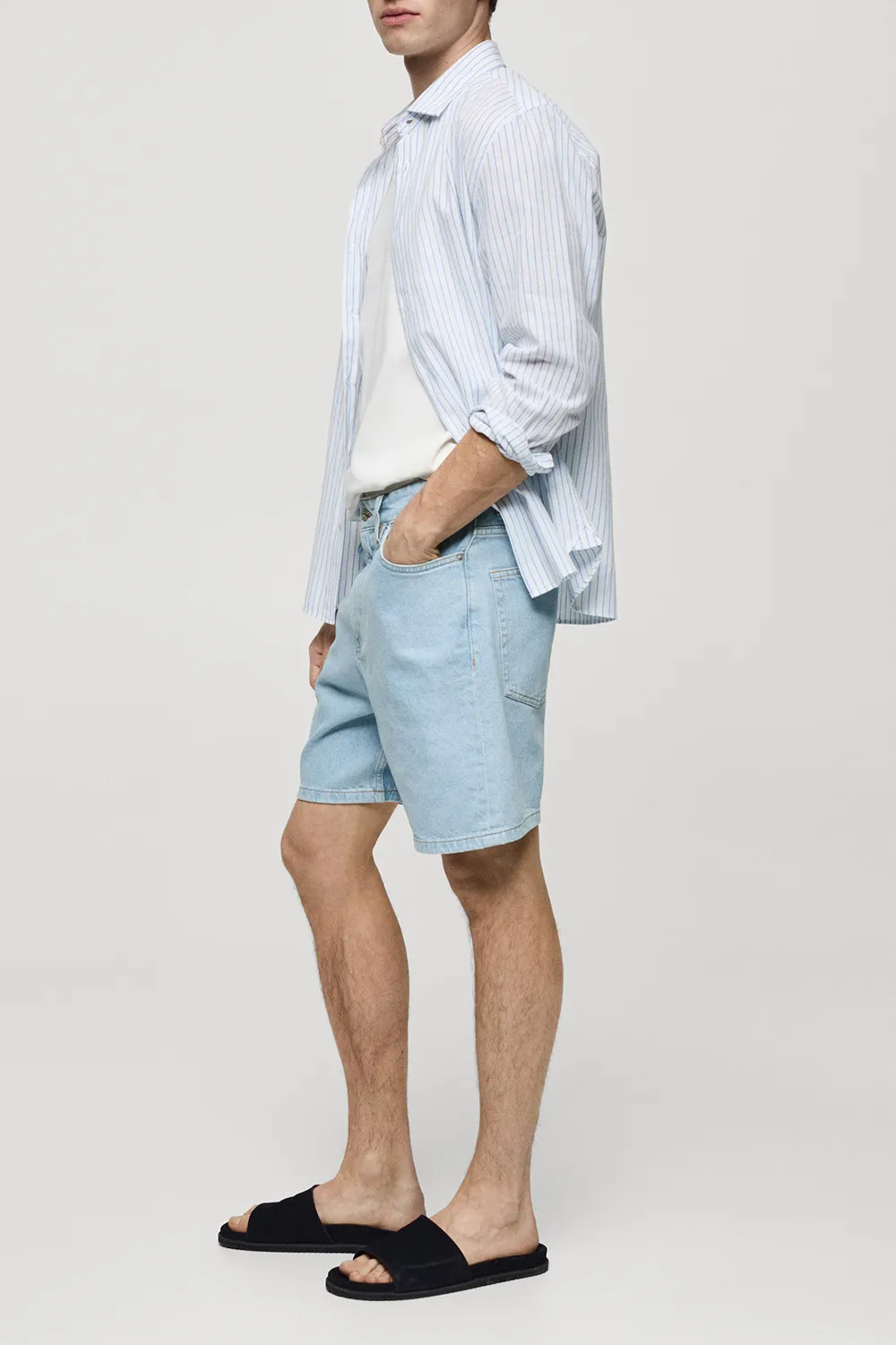 Non-Stretch Denim Shorts
