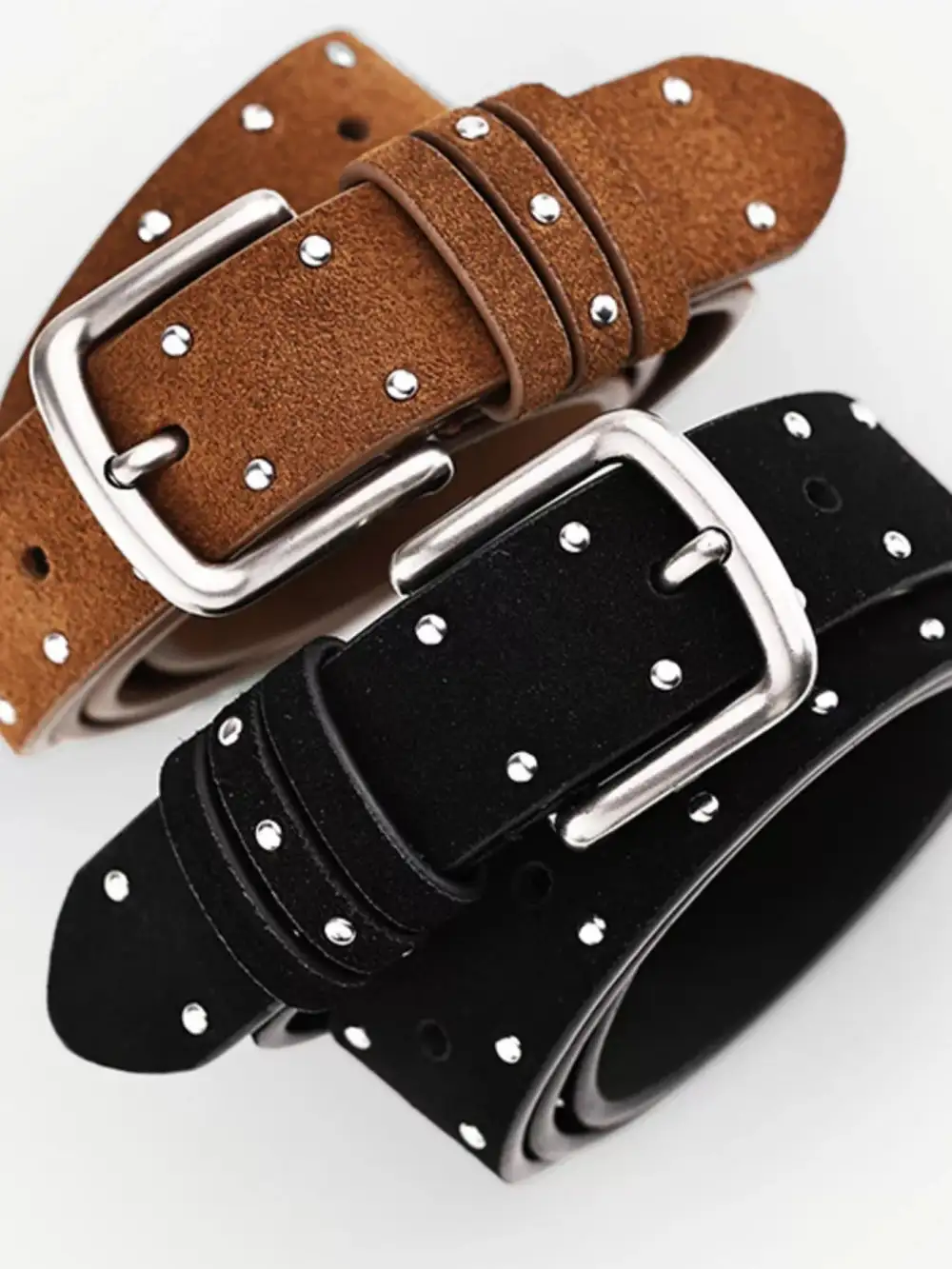 Studded Adjustable Buckle Belt