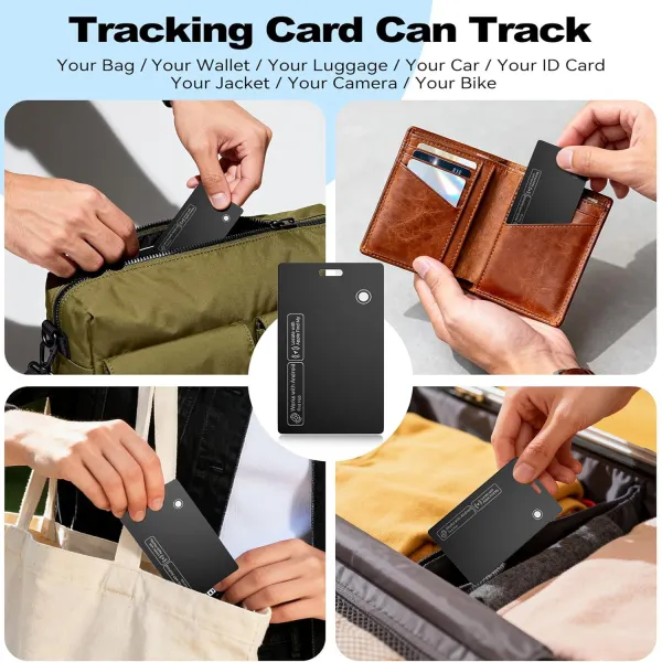 Dual-System Card Tracker iOS Android Certified Smart Ultra-Thin Wireless Charging Wallet Anti-Lost Locator
