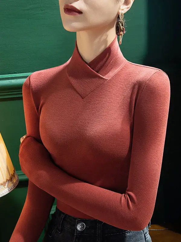 Long Sleeve Slim Fit V-Neck T-Shirt
