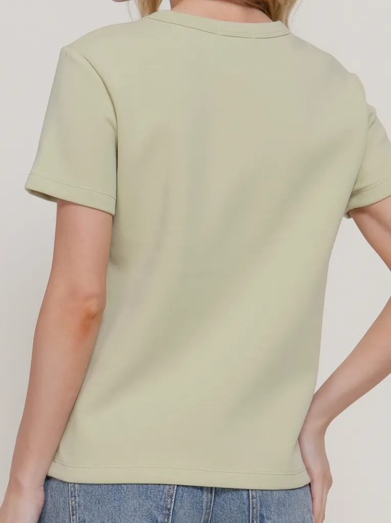 Sage Soft Knit Knit Tee