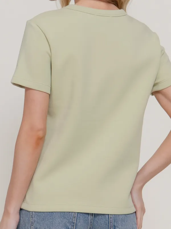 Sage Soft Knit Knit Tee