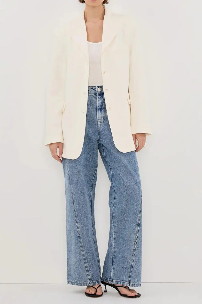 CREAM BOYFRIEND BLAZER