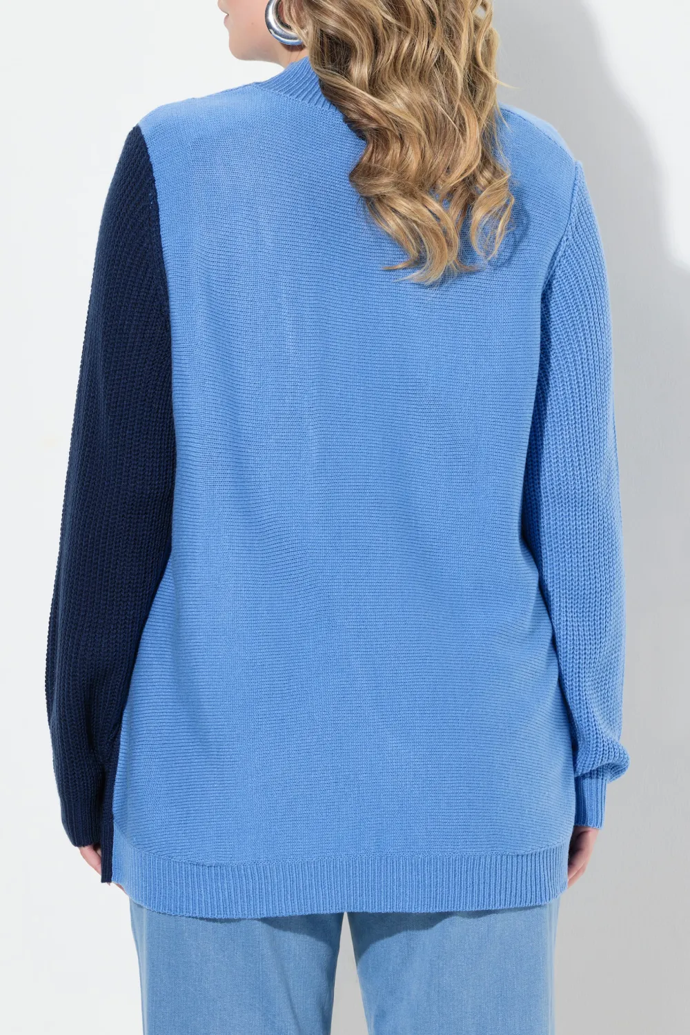 Splicing Round Neck Women's Sweater