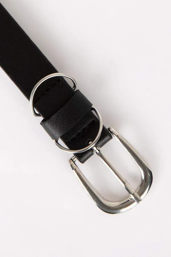 Exquisite Elegant Black Leather Ladies' Belt