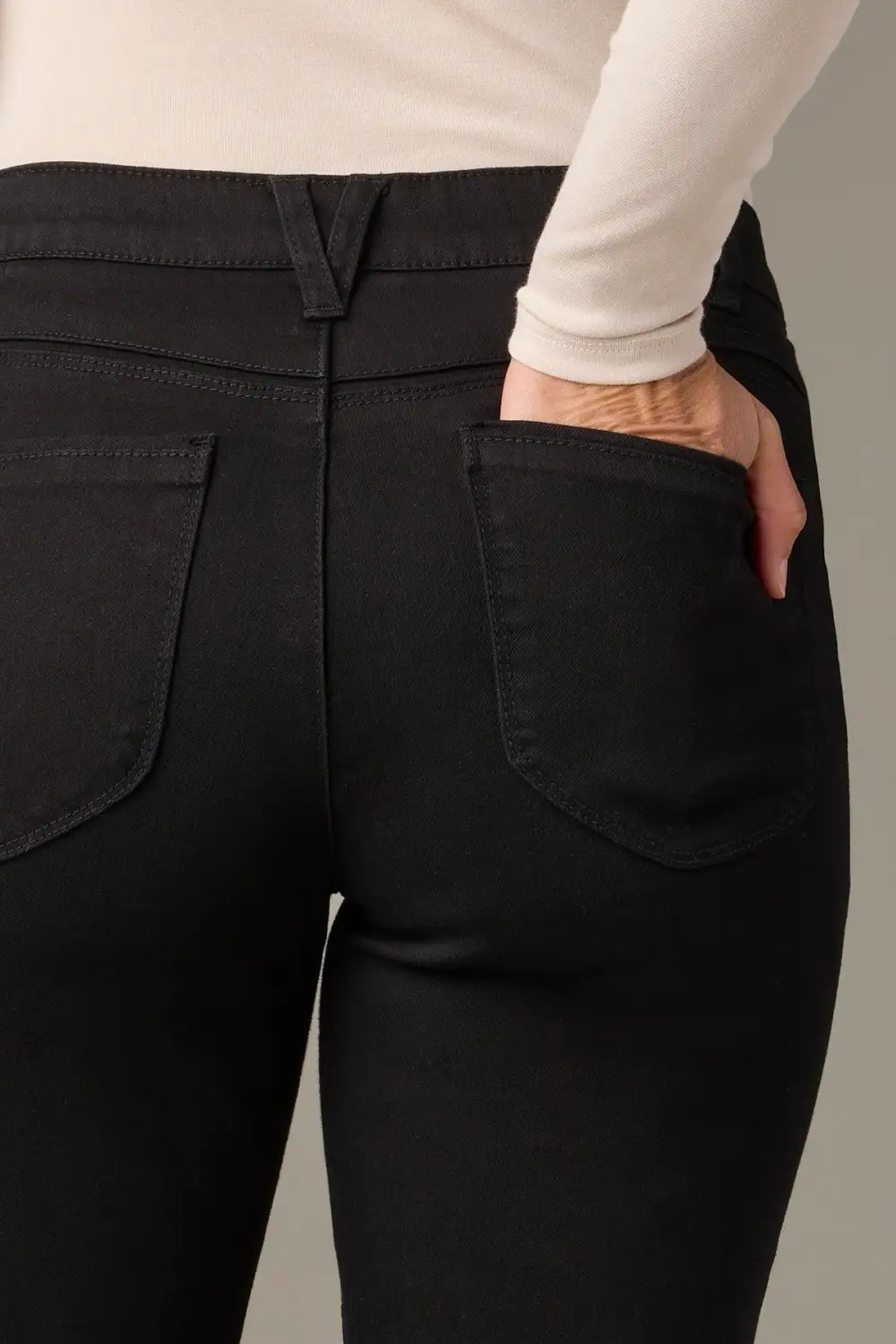 Petite Mid Rise Straight Leg Jeans