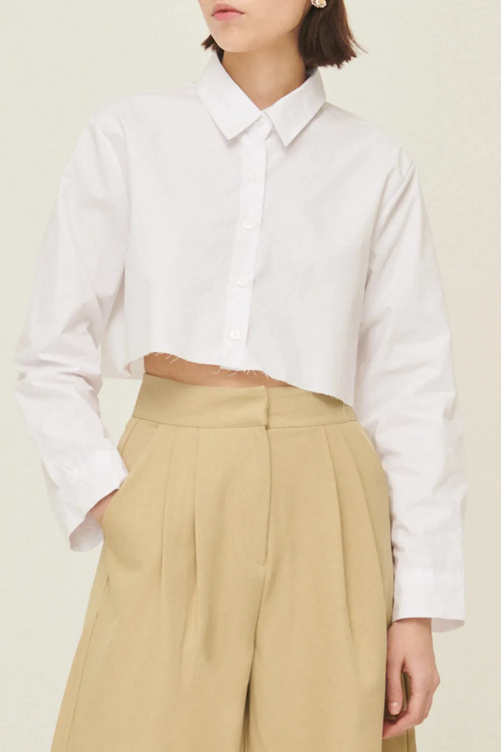 Suzan Frayed Hem Shirt