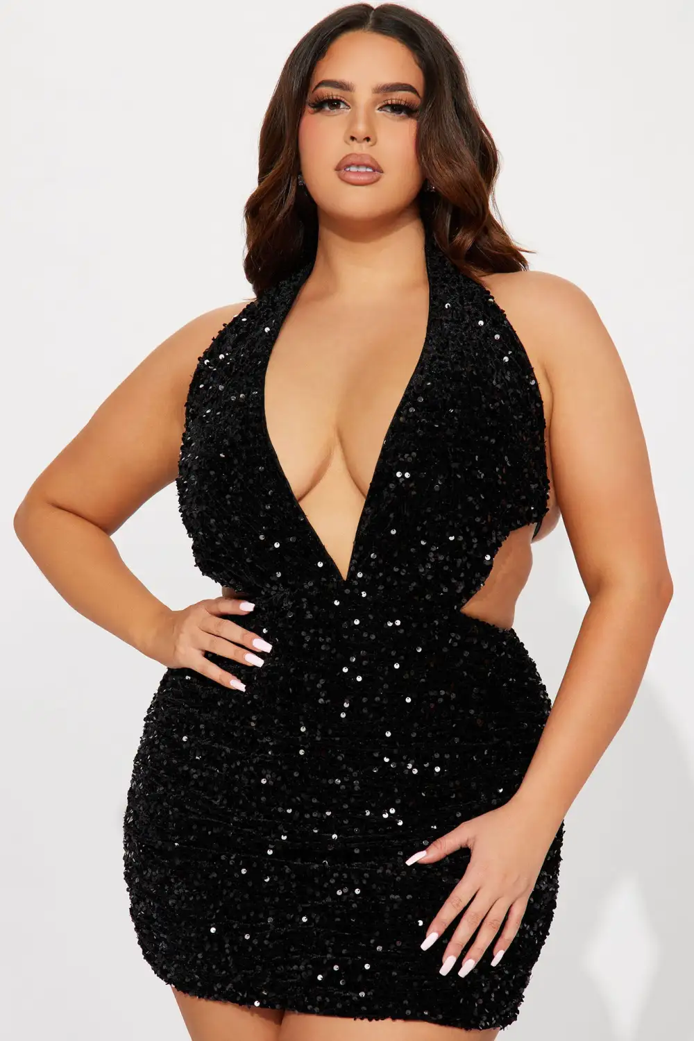 Atlantic Sequin Mini Dress - Black