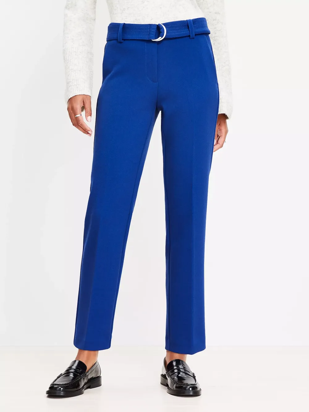 Belted Riviera Slim Pants In Doubleface