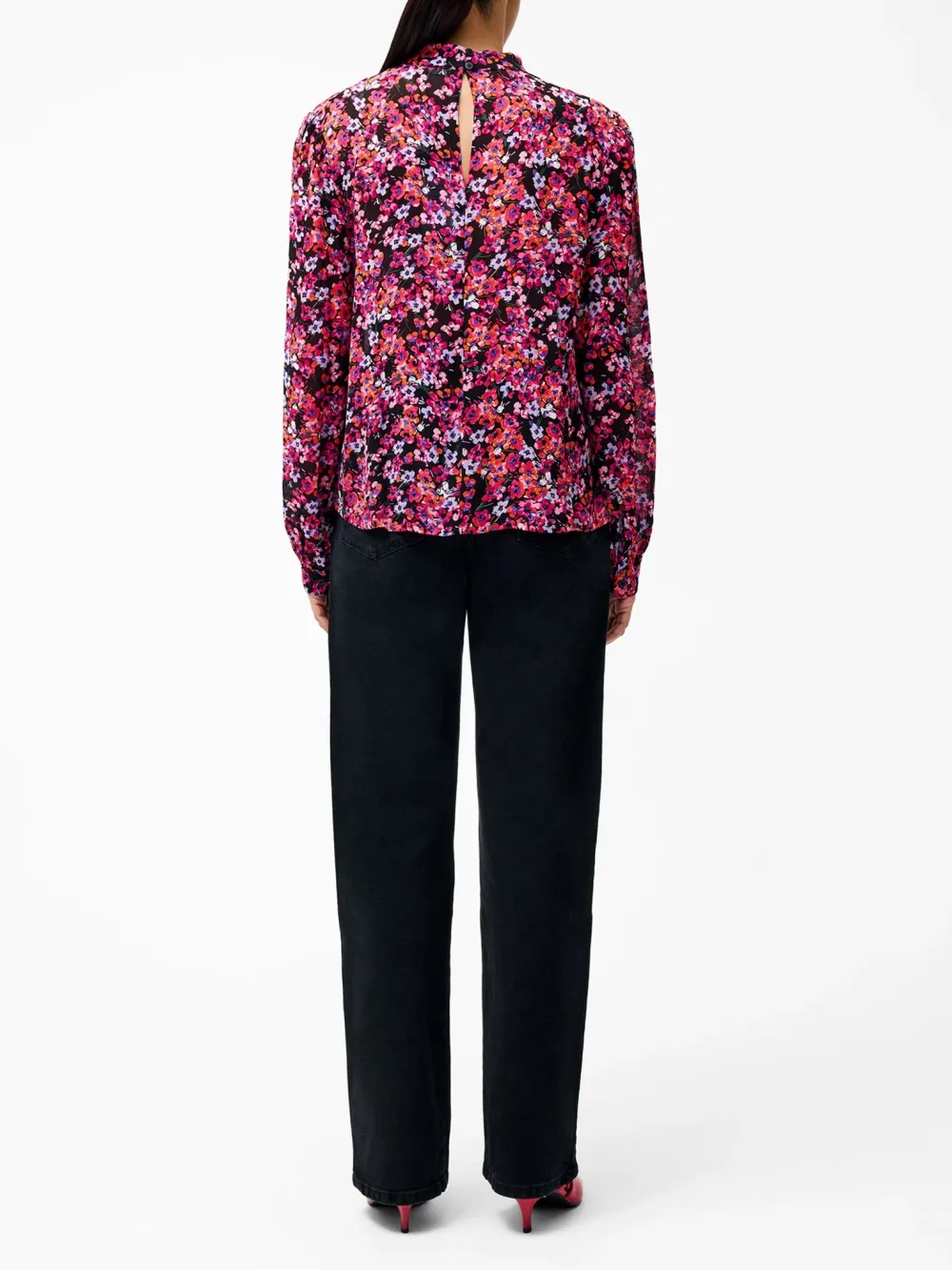 Colorful Art Print Long Sleeve Shirt Top