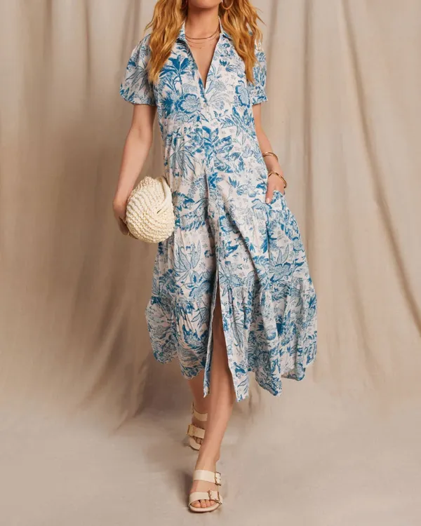 Floral Tiered Midi Dress