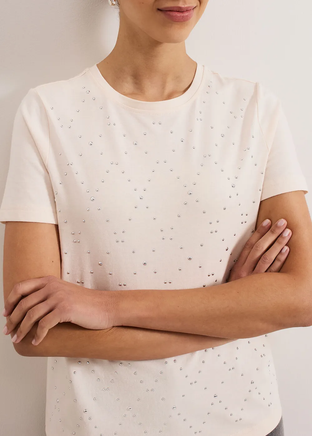 Creative Mosaic Commuter Style Short-Sleeved Top