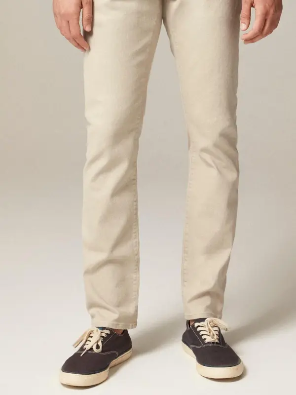 Beige Slim Fit Men's Jeans
