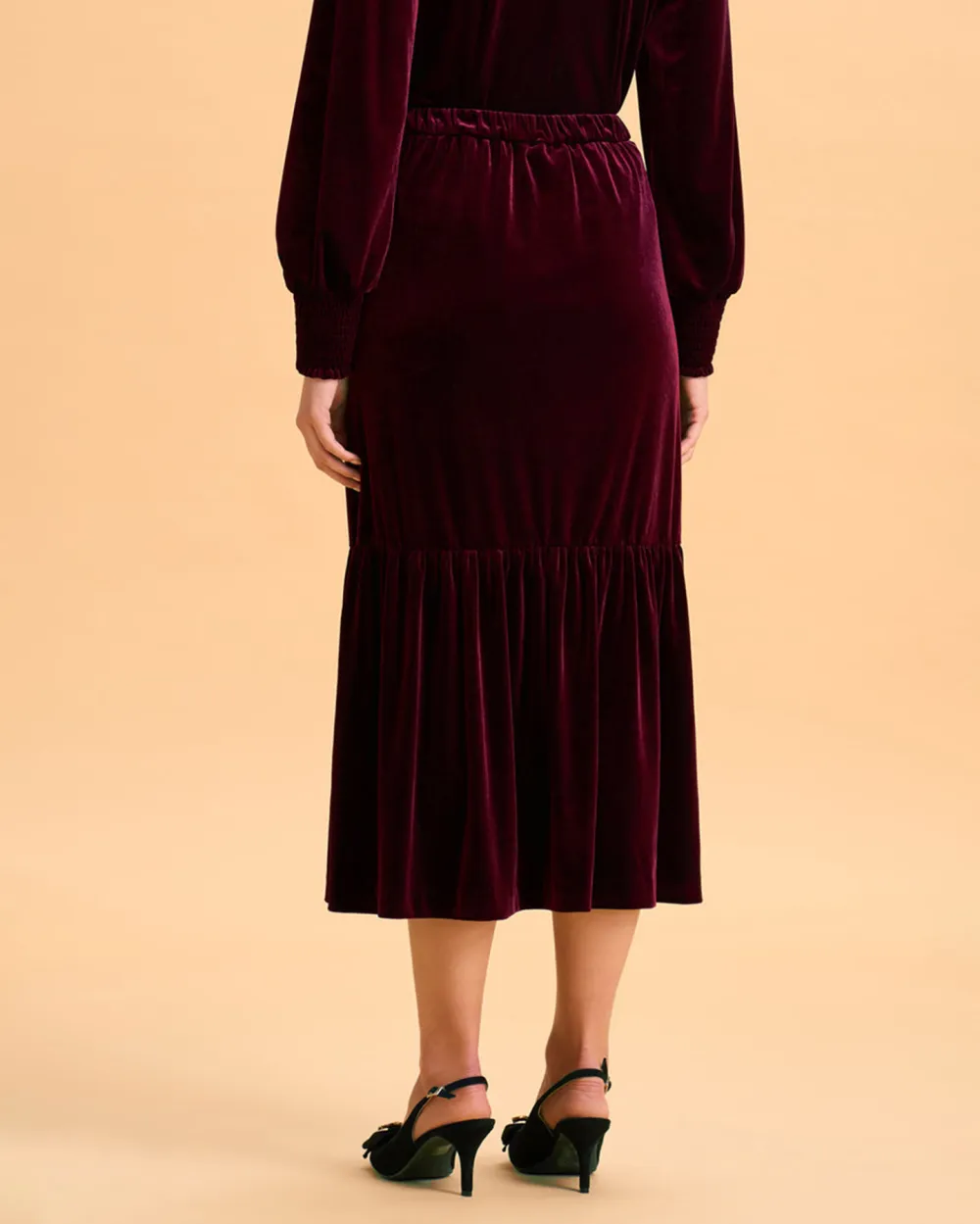 Velvet Midi Skirt